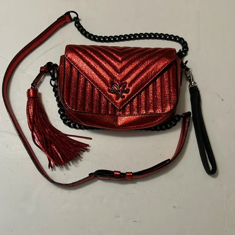 Victorias Secret red shoulder purse